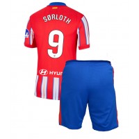 Camiseta Atletico Madrid Alexander Sorloth #9 Primera Equipación para niños 2024-25 manga corta (+ pantalones cortos)